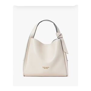 kate spade Knott Medium Crossbody Tote in Pebbled Milk Glass Leather NWT